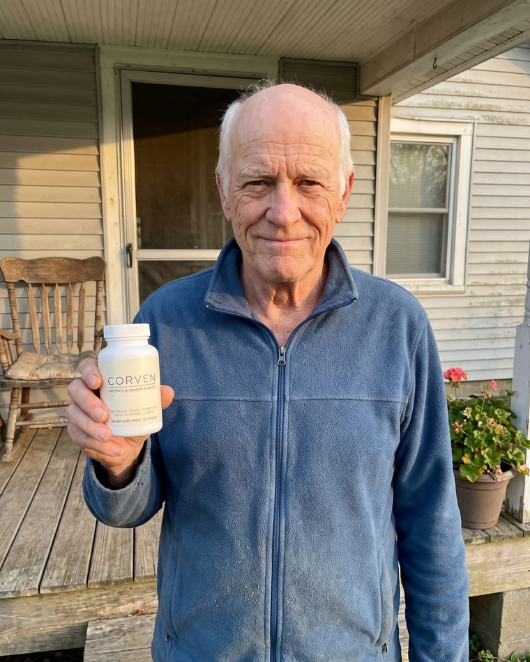 Walt K., holding a bottle of Corven