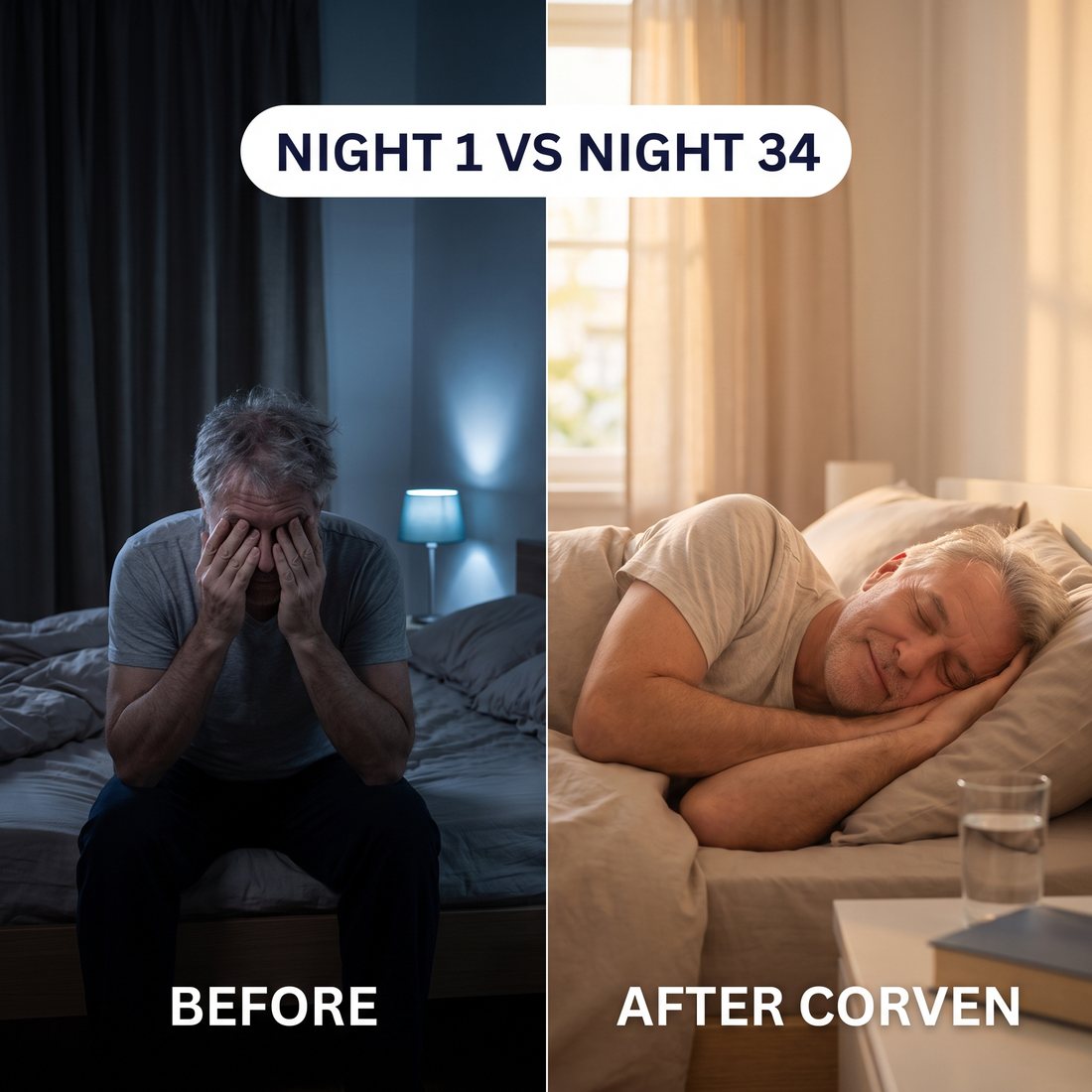 The same man on night 1 and night 34